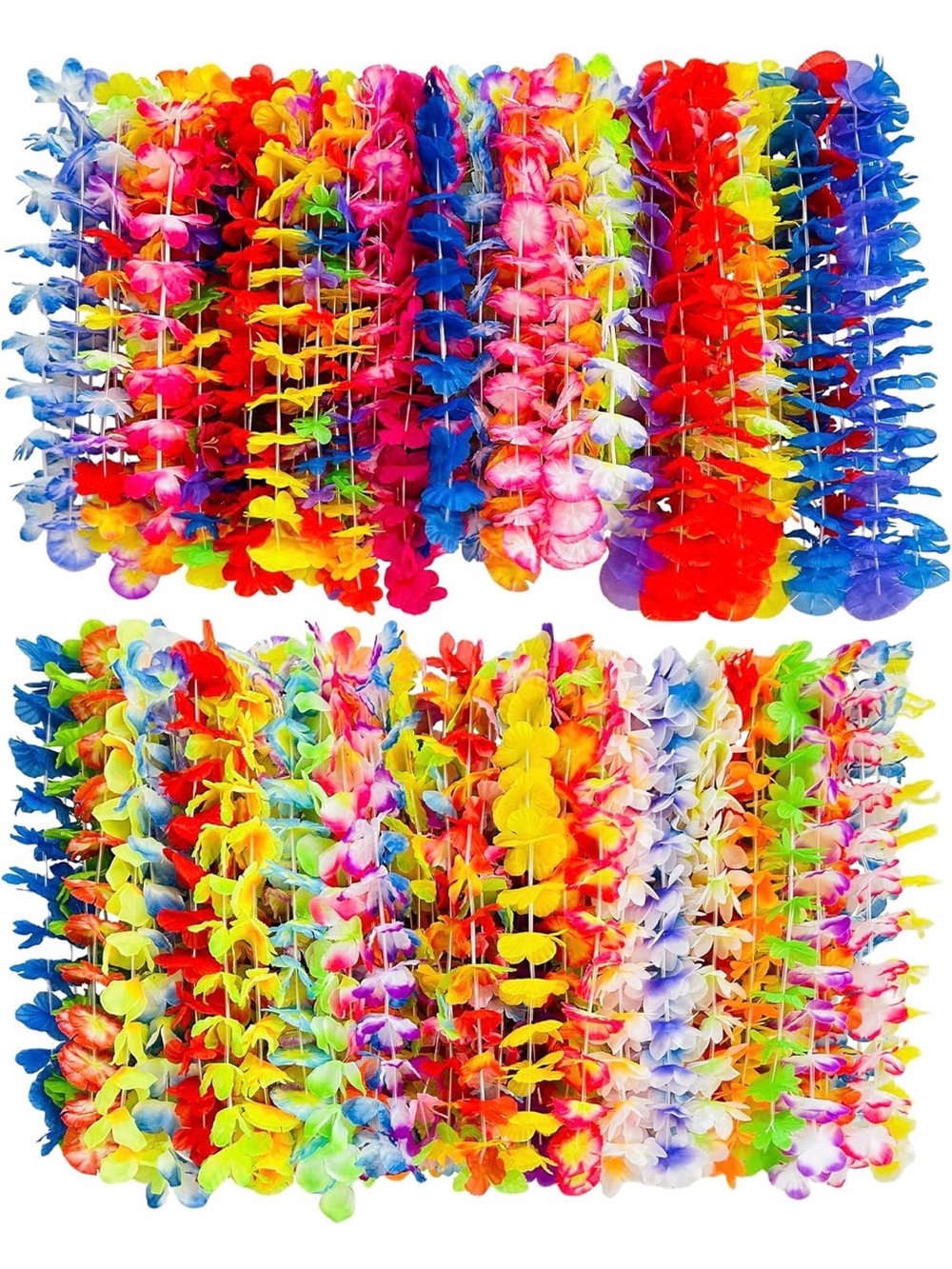 New Open Box 100Pcs Hawaiian Leis For Luau Party Tropical Party Favour Supplies
